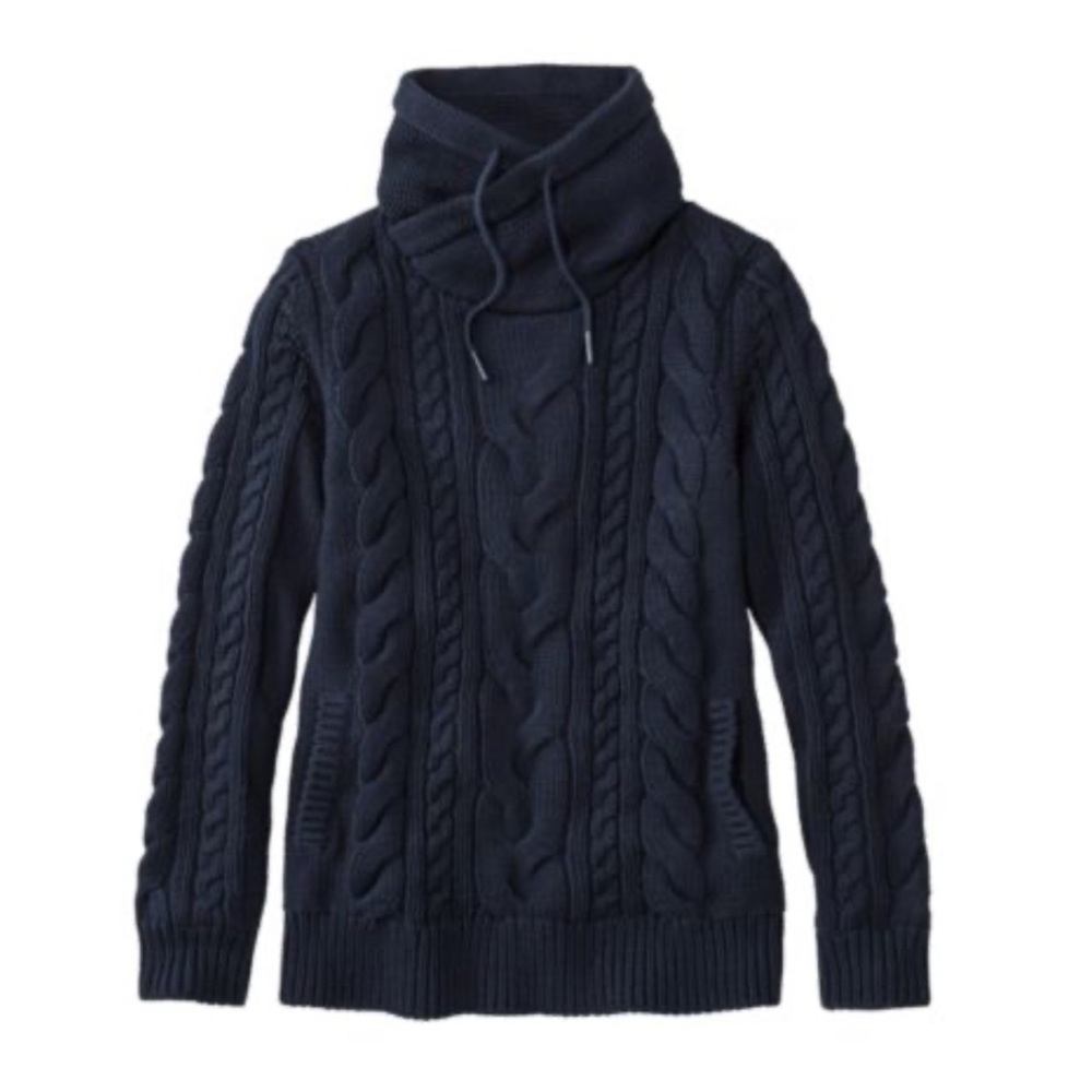 L.L. Bean Women’s Dark Blue Turtleneck Sweater. 100% cotton